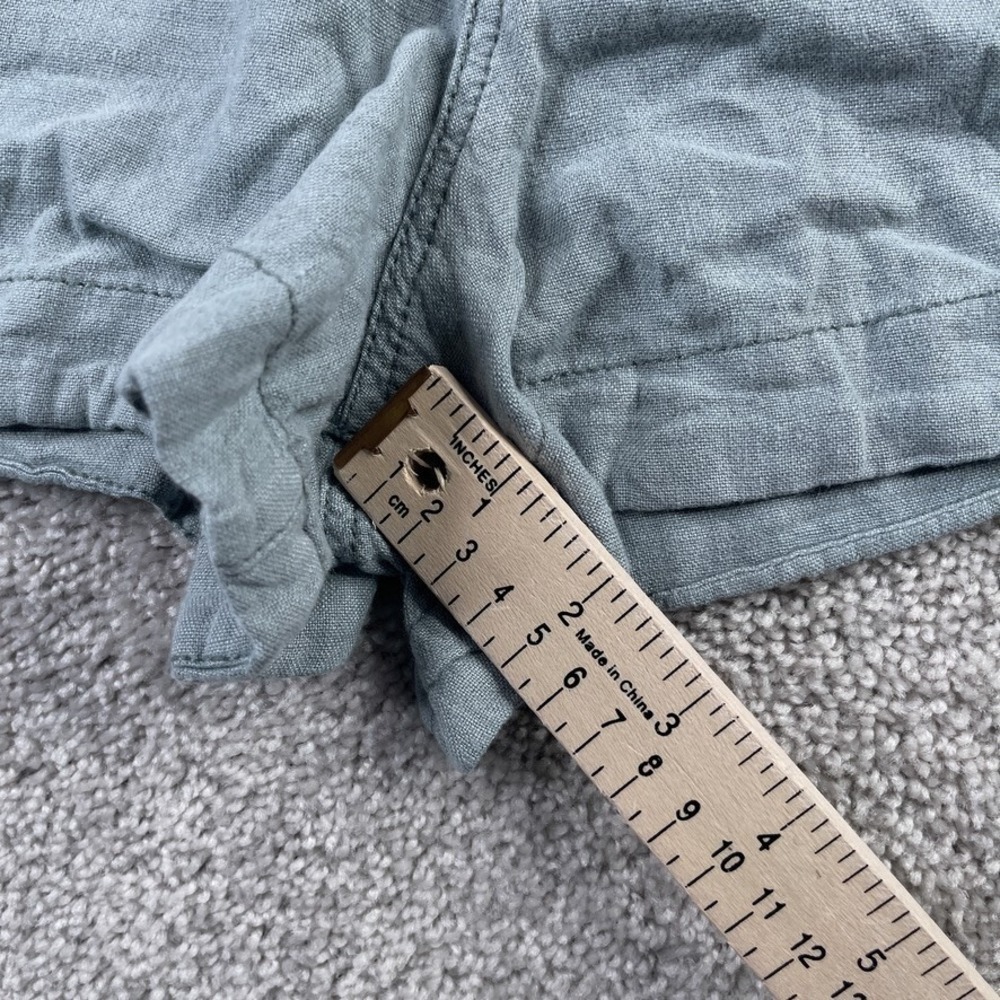 Abercrombie and Fitch Shorts Womens Medium Green Linen Blend Waist‎ Tie NEW NWT - Picture 9 of 15